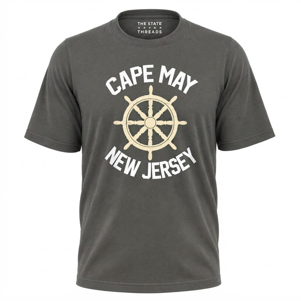 New Jersey Cape May Ship Wheel Nautical Shirt