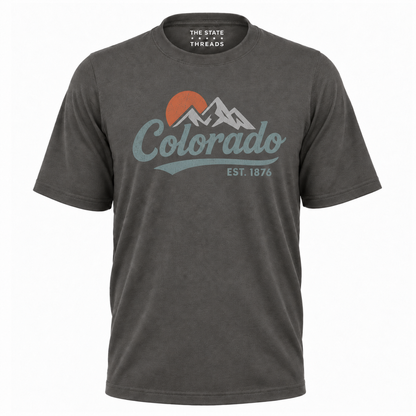 Colorado Rocky Mountain Retro Sunset Est 1876 Shirt
