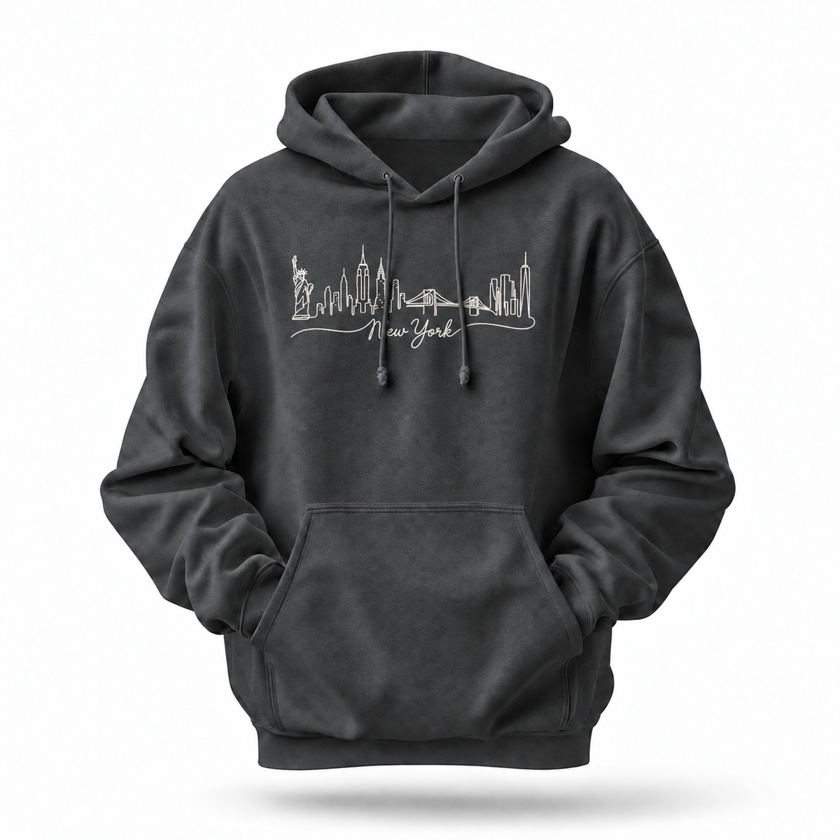 New York Minimalist Skyline Script Hoodie