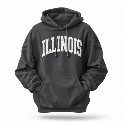 Illinois Varsity Arch Distressed Hoodie