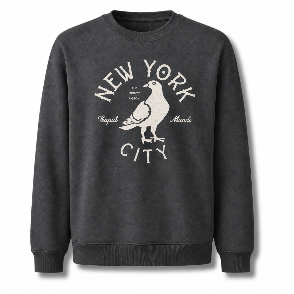 NYC Pigeon Official Bird Vintage Retro Humor Sweatshirt - Dark Heather