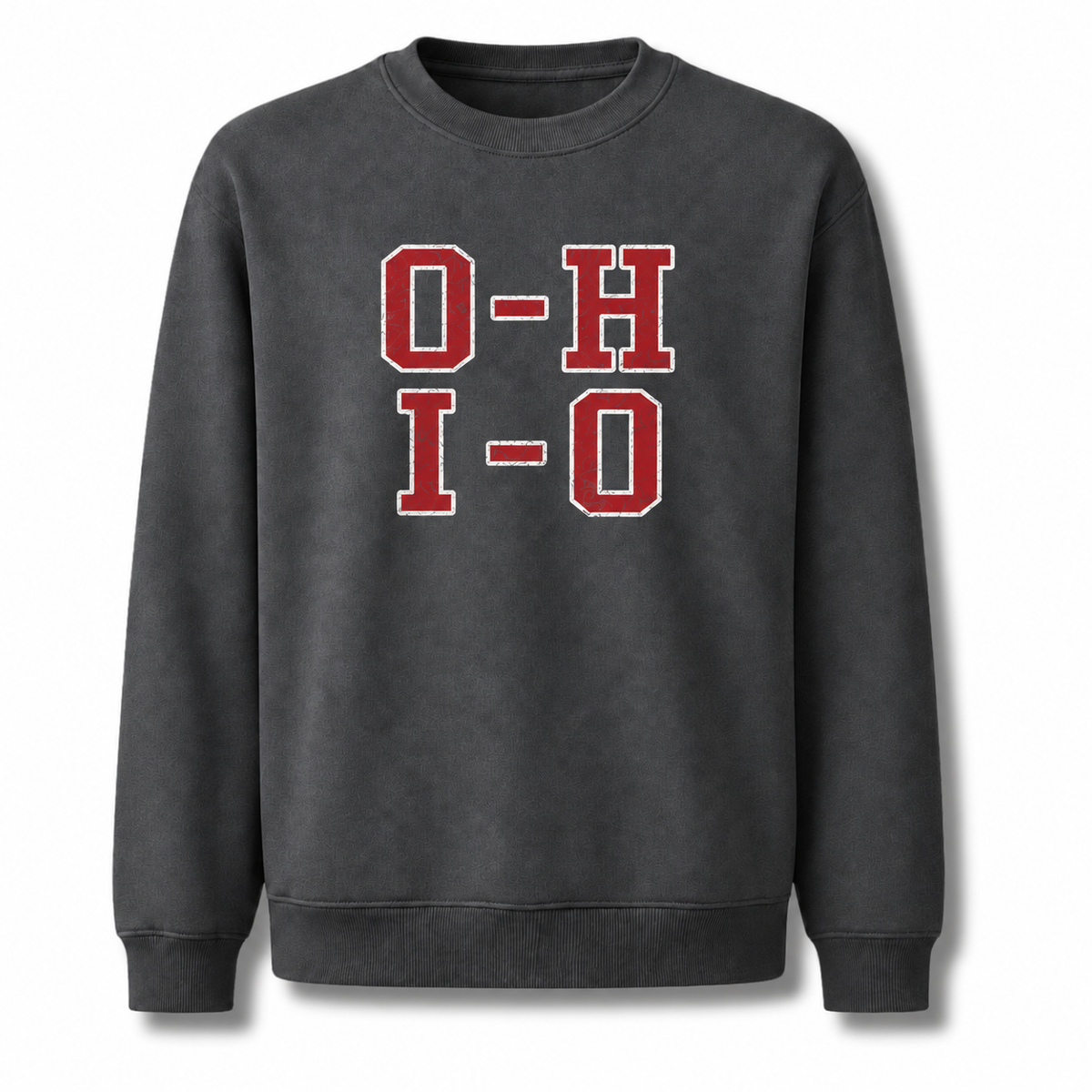 Ohio OH IO Collegiate Varsity Athletic Sweatshirt - Dark Heather