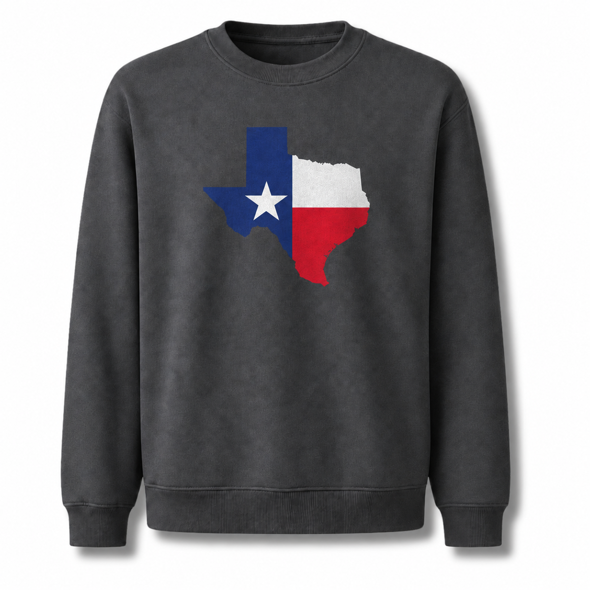 Texas Lone Star Flag Vintage Patriotic Distressed Sweatshirt - Dark Heather