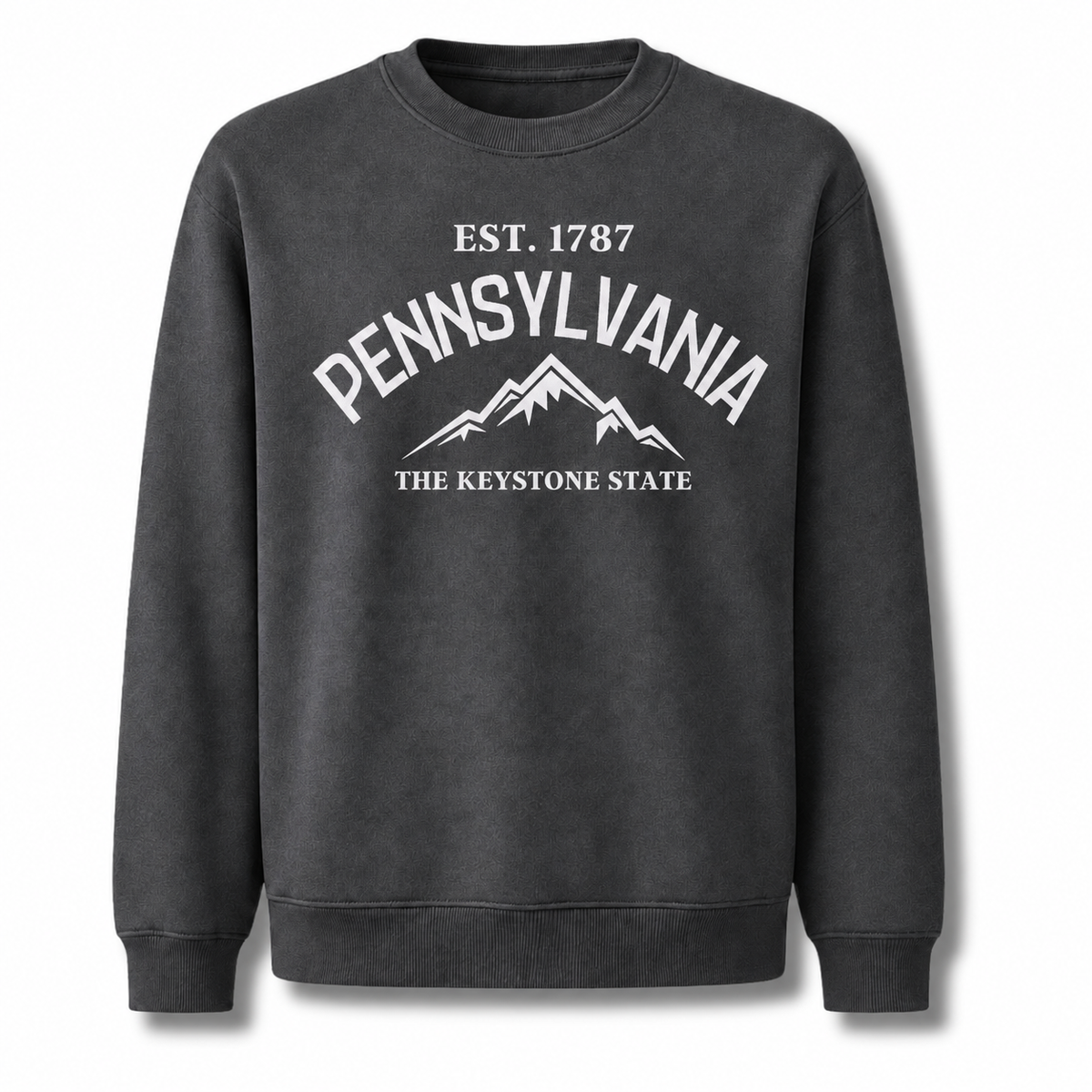 Pennsylvania Mountain Nature Outdoor Trail Vintage Sweatshirt - Dark Heather