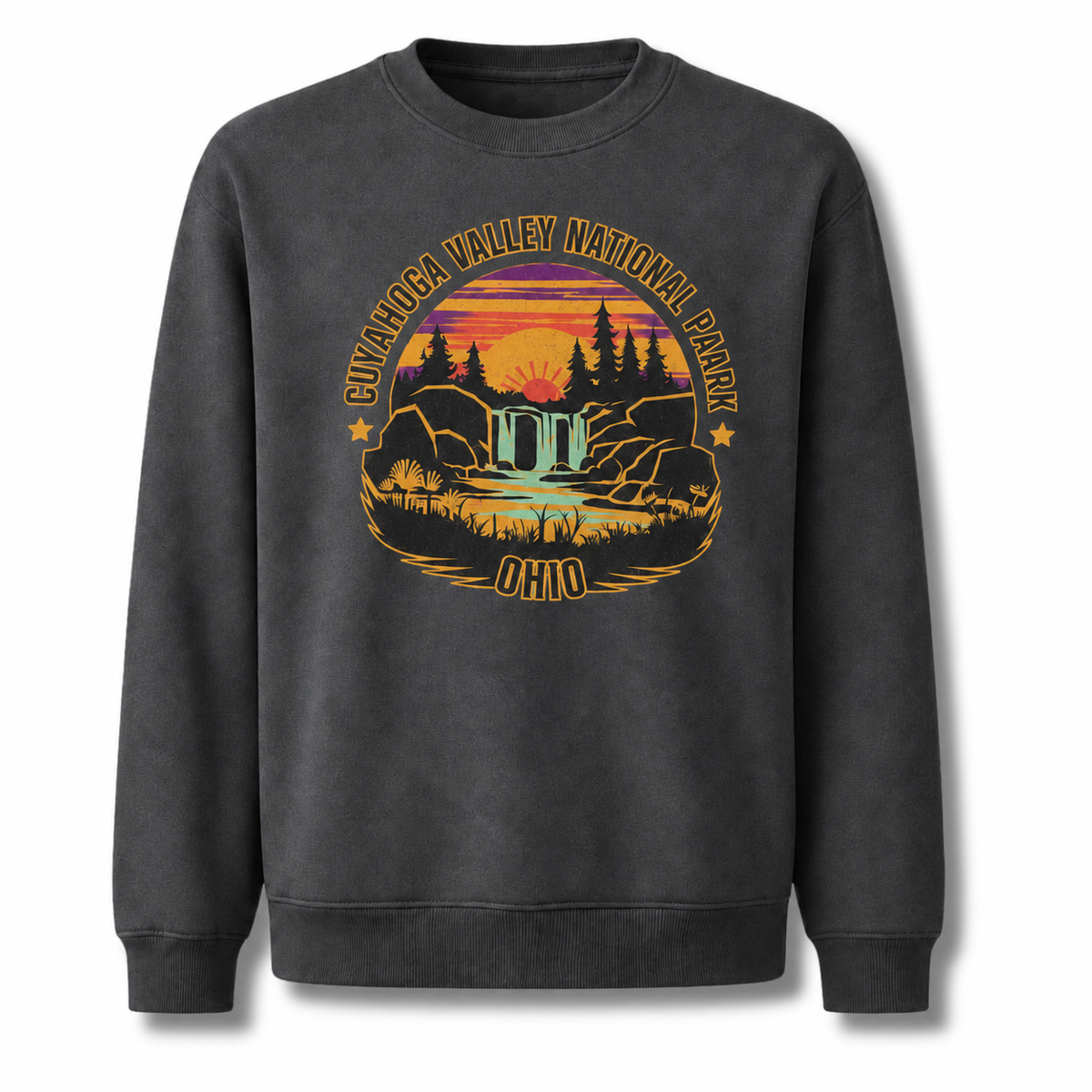 Cuyahoga Valley Ohio National Park Scenic Sweatshirt - Dark Heather