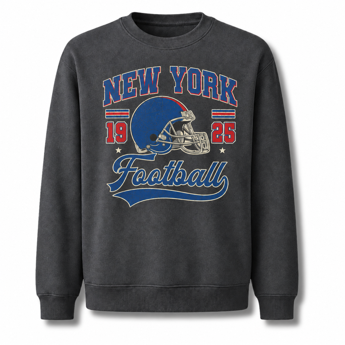 New York Football 1925 Vintage Athletic Gameday Sweatshirt - Dark Heather