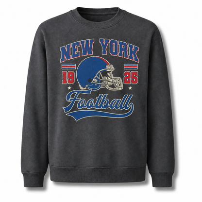 New York Football 1925 Vintage Athletic Gameday Sweatshirt - Dark Heather
