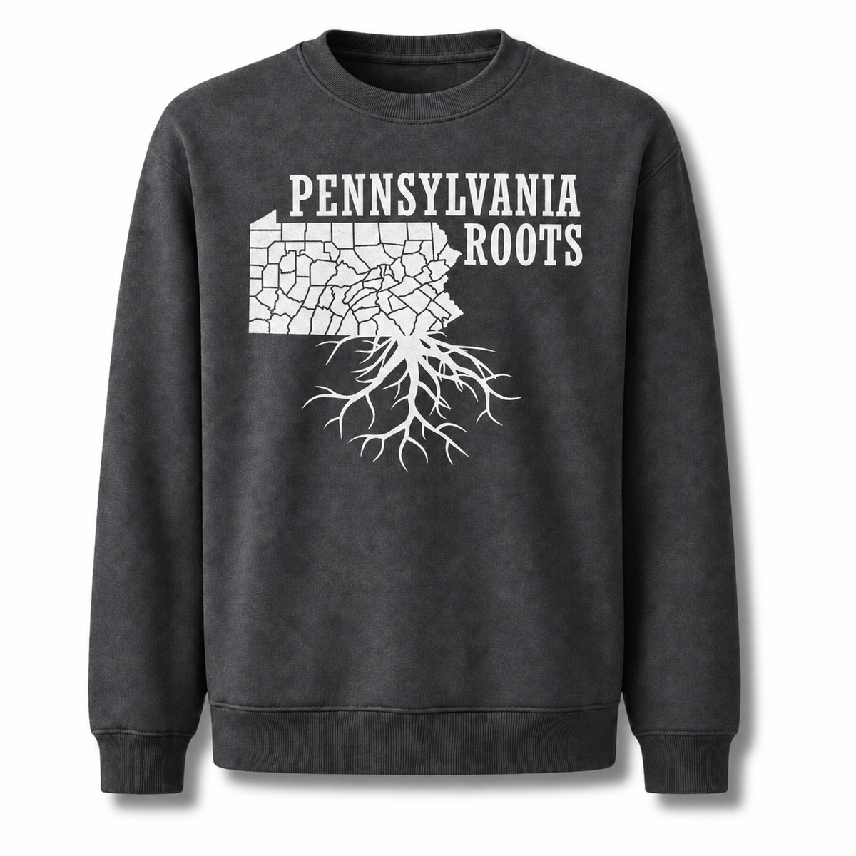 Pennsylvania Roots Deep Heritage Minimalist Vintage Sweatshirt - Dark Heather