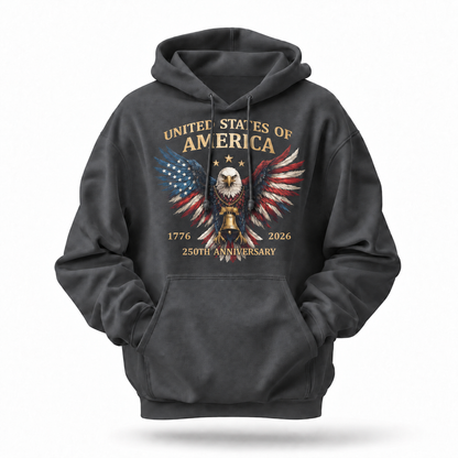 America 250th Anniversary Eagle Flag Hoodie