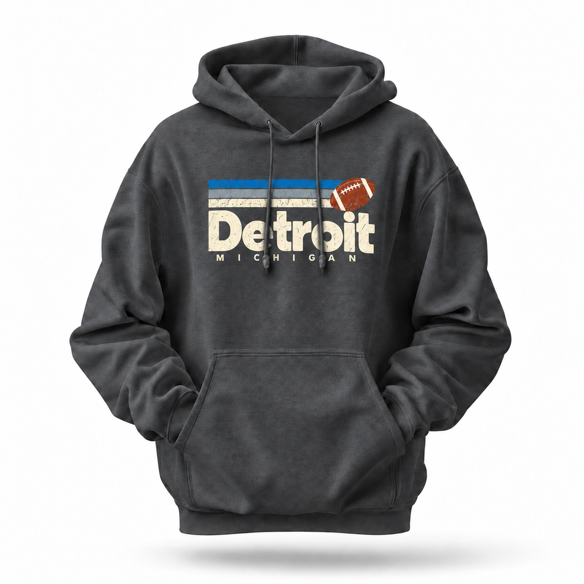Detroit Michigan Vintage Football Retro Hoodie