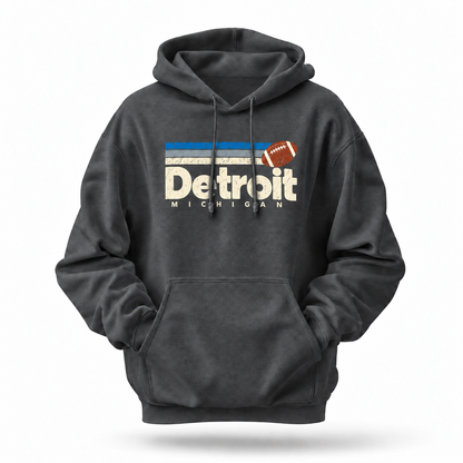 Detroit Michigan Vintage Football Retro Hoodie