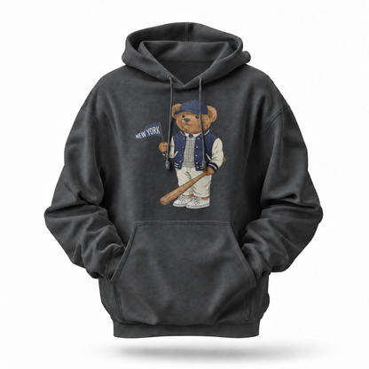 New York Collegiate Baseball Bear Hoodie