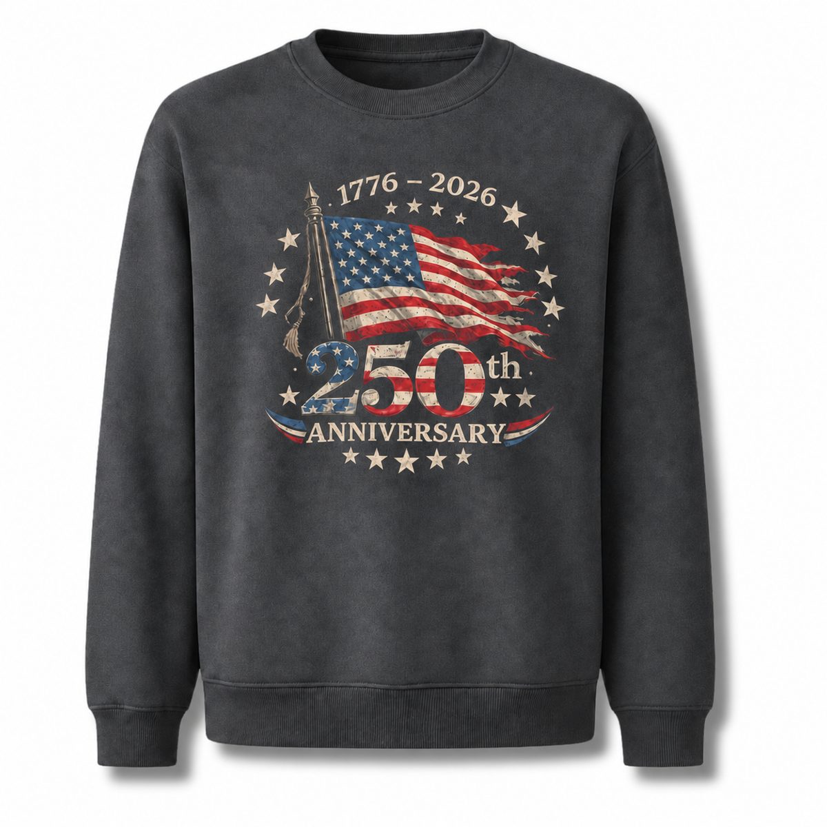 America 250th Anniversary 1776 2026 Flag Sweatshirt