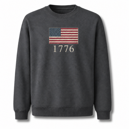 America Minimalist Flag 1776 Vintage Sweatshirt