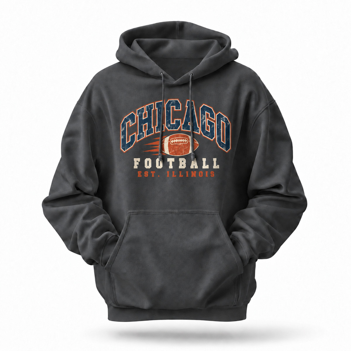Chicago Football Vintage Retro Blue Hoodie