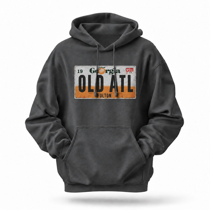 Georgia Old Atl Vintage License Plate Hoodie