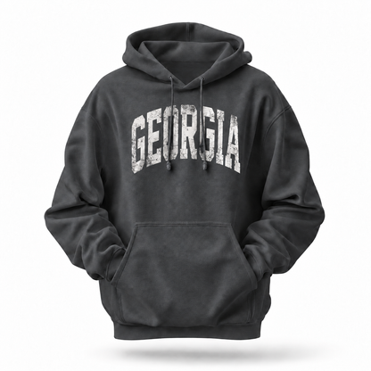 Georgia Vintage Arch Distressed Hoodie