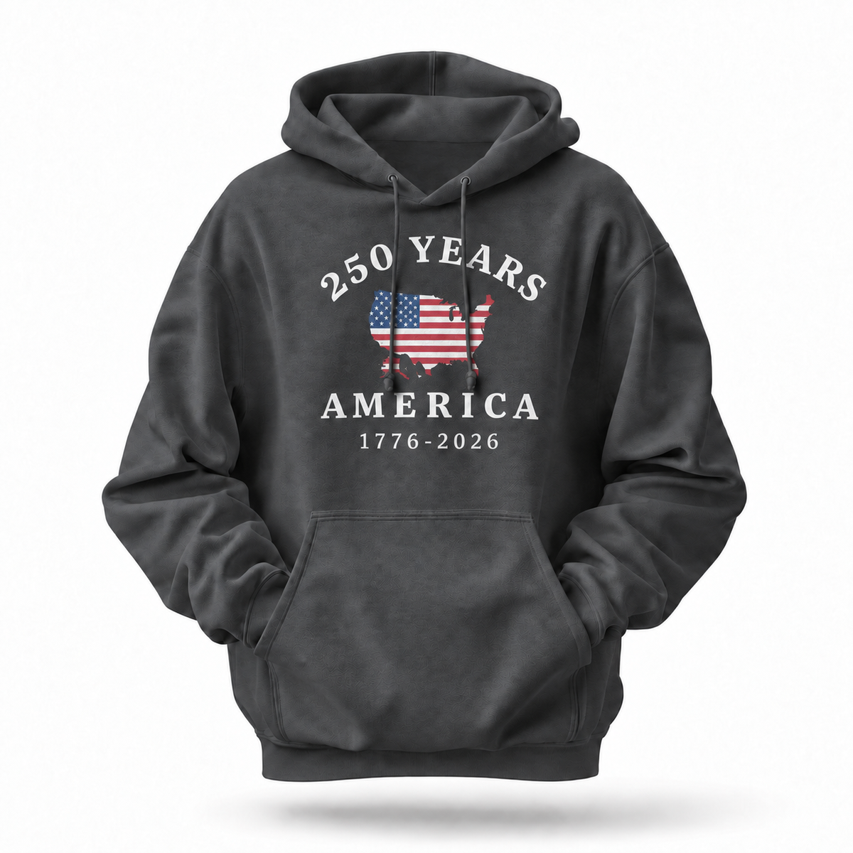 America 250 Years Map Flag Hoodie