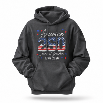 America 250 Years Of Freedom 1776-2026 Hoodie