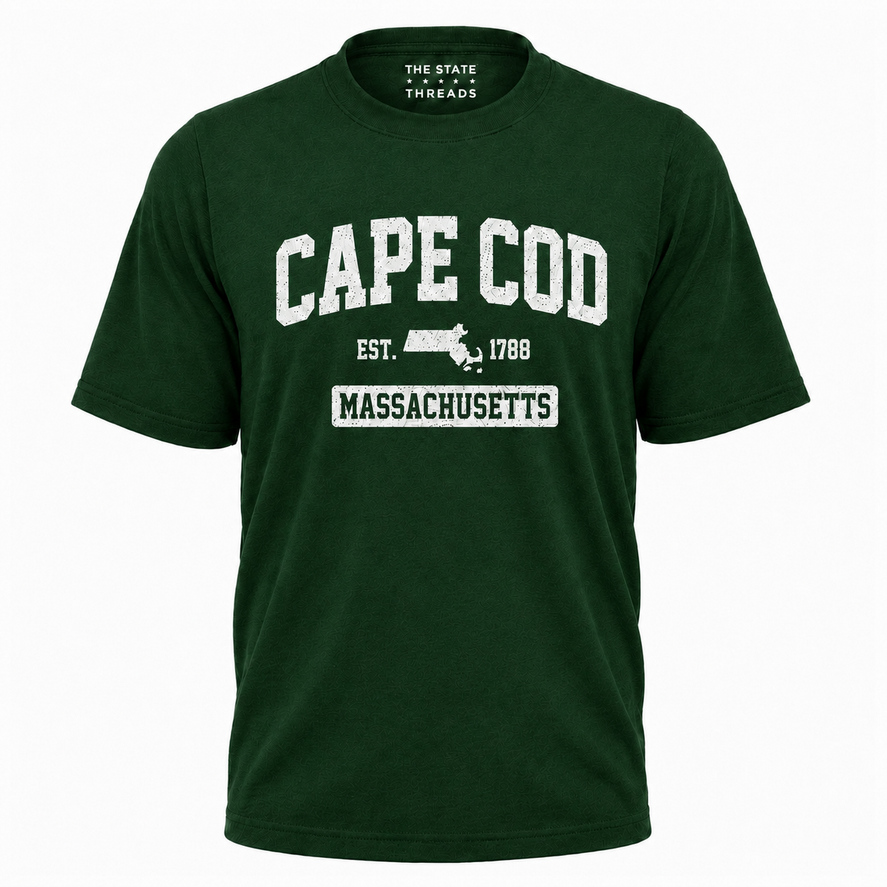 Cape Cod Massachusetts Vintage Distressed Map Shirt