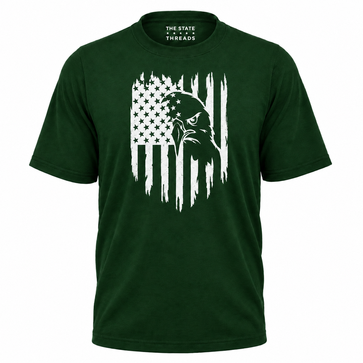 America Distressed Flag Eagle Silhouette Graphic Shirt
