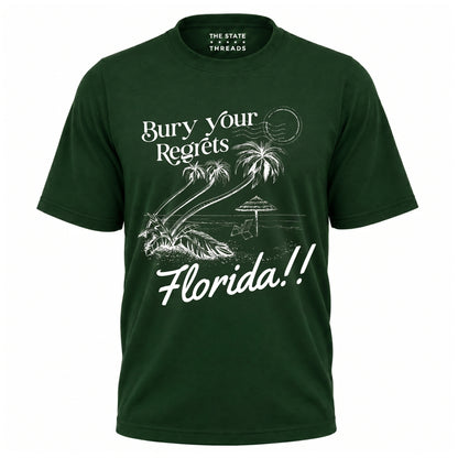Florida Bury Your Regrets Tropical Coastal Beach Shirt