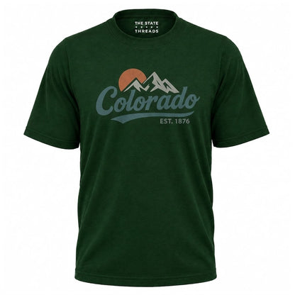 Colorado Rocky Mountain Retro Sunset Est 1876 Shirt