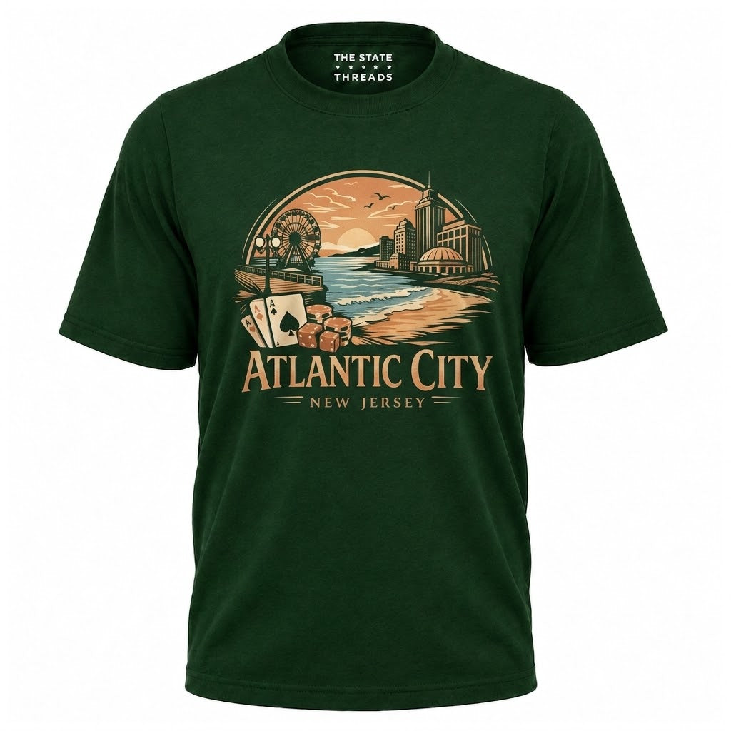 New Jersey Atlantic City Boardwalk Casino Graphic Shirt
