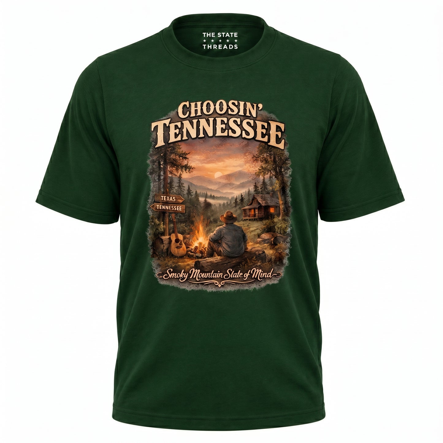 Tennessee Smoky Mountains Campfire Cabin Nature Shirt