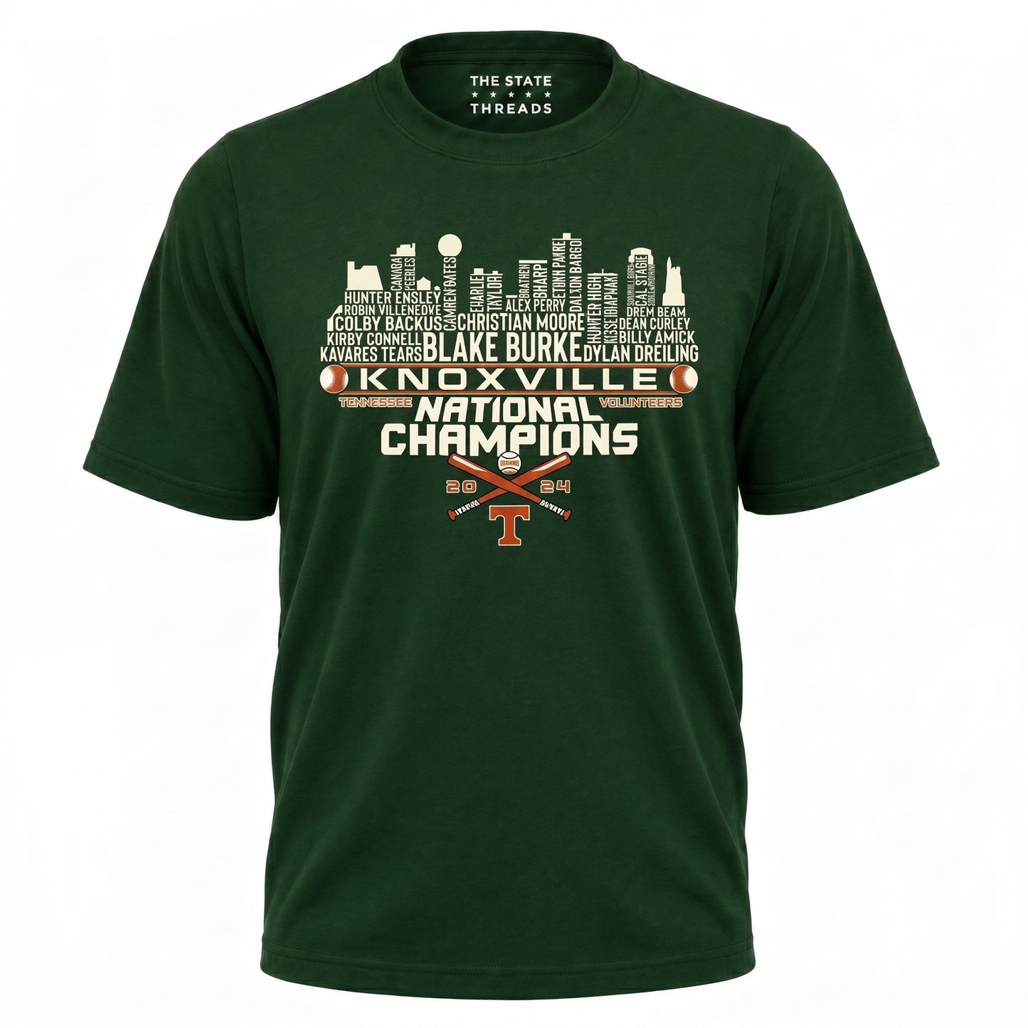 Tennessee Baseball 2024 National Champions Knoxville Skyline Shirt