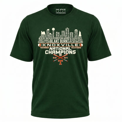 Tennessee Baseball 2024 National Champions Knoxville Skyline Shirt
