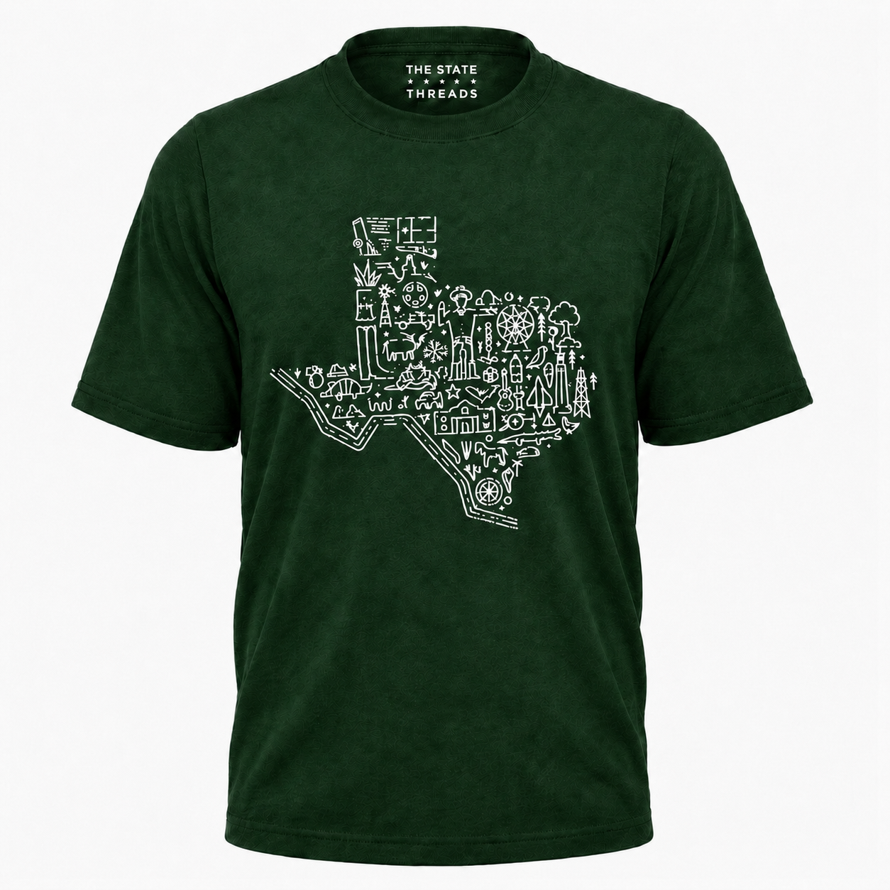 Texas Hand Drawn Map Line Art Shirt