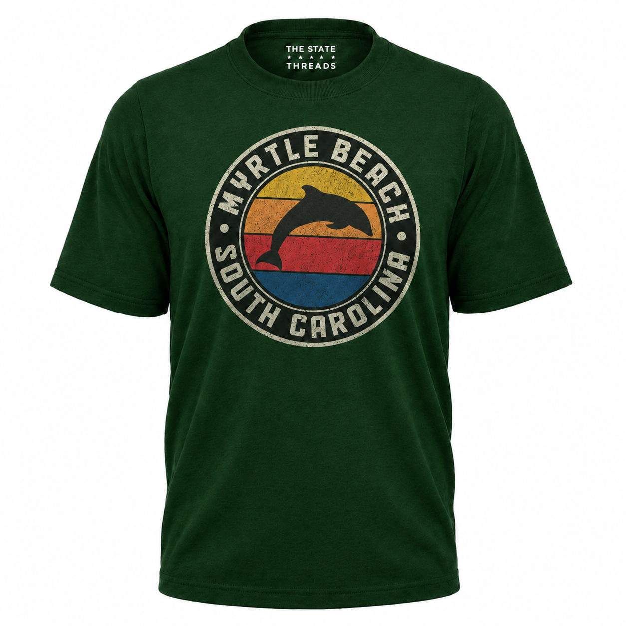 Myrtle Beach South Carolina Retro Dolphin Sunset Shirt