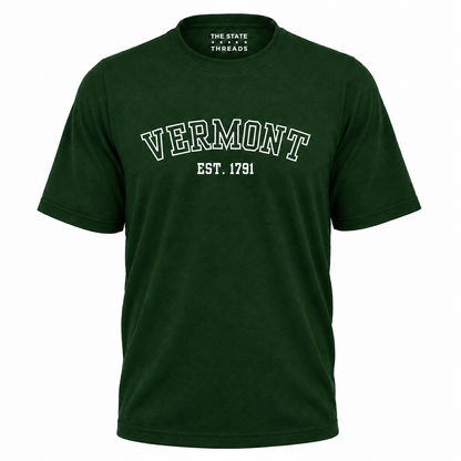 Vermont EST 1791 Varsity Style State Pride Shirt