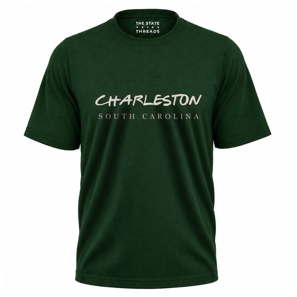 South Carolina Charleston Minimalist Vacation Typography Graphic Shirt