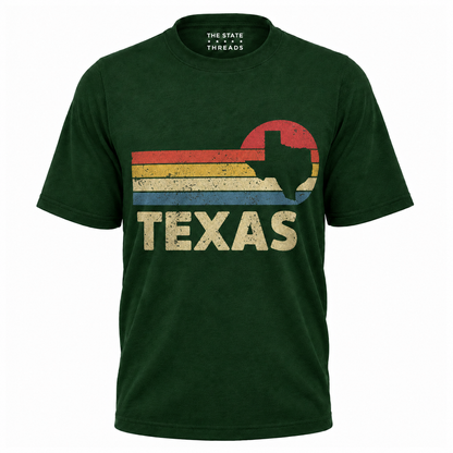 Texas Retro Sunset State Silhouette Shirt