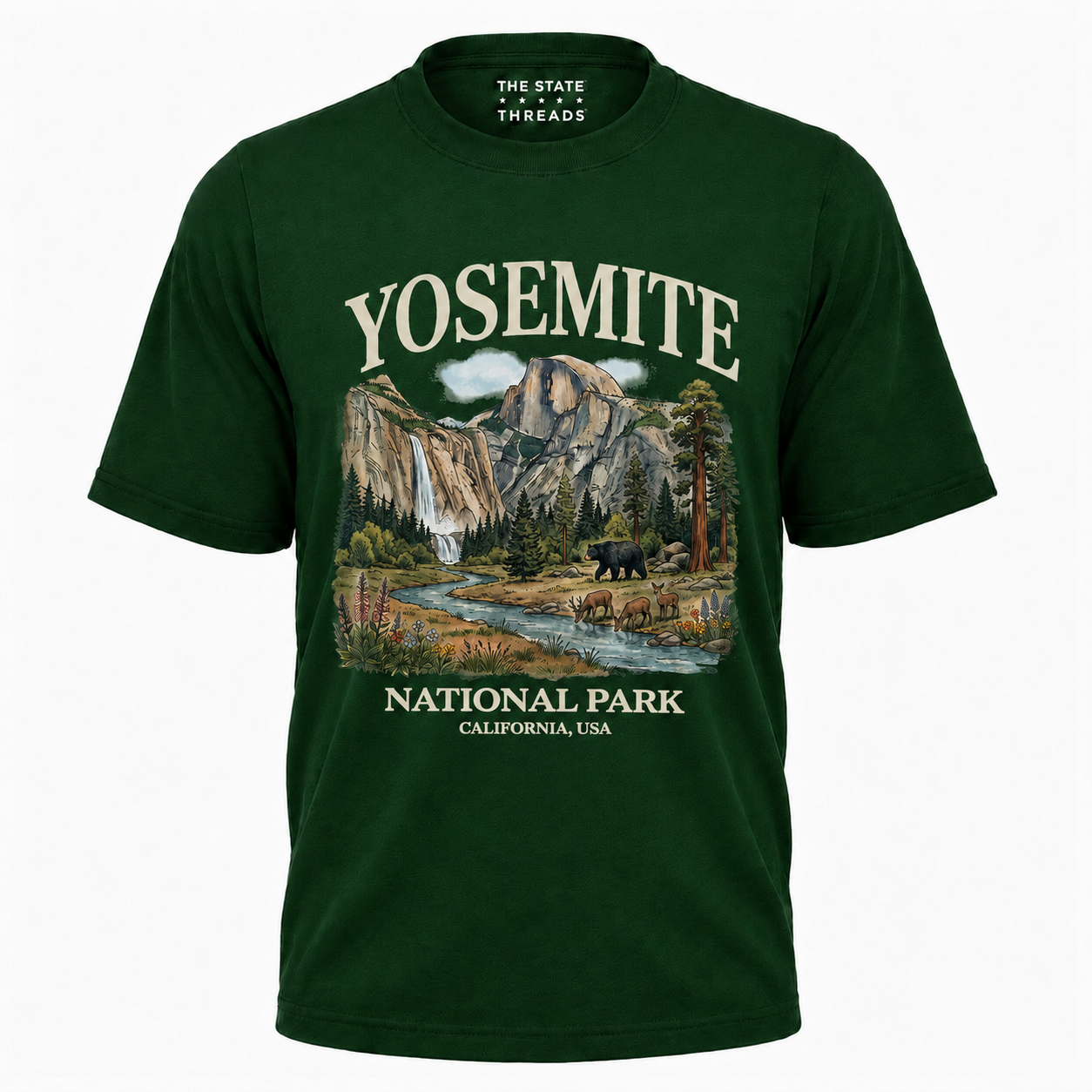 Yosemite National Park California Vintage Wildlife Bear Shirt