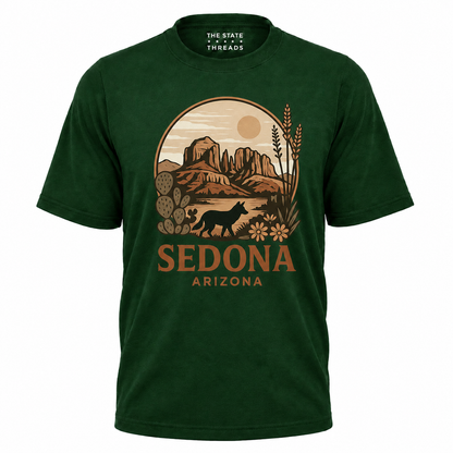 Sedona Arizona Vintage Desert Desert Wolf Mountain Shirt