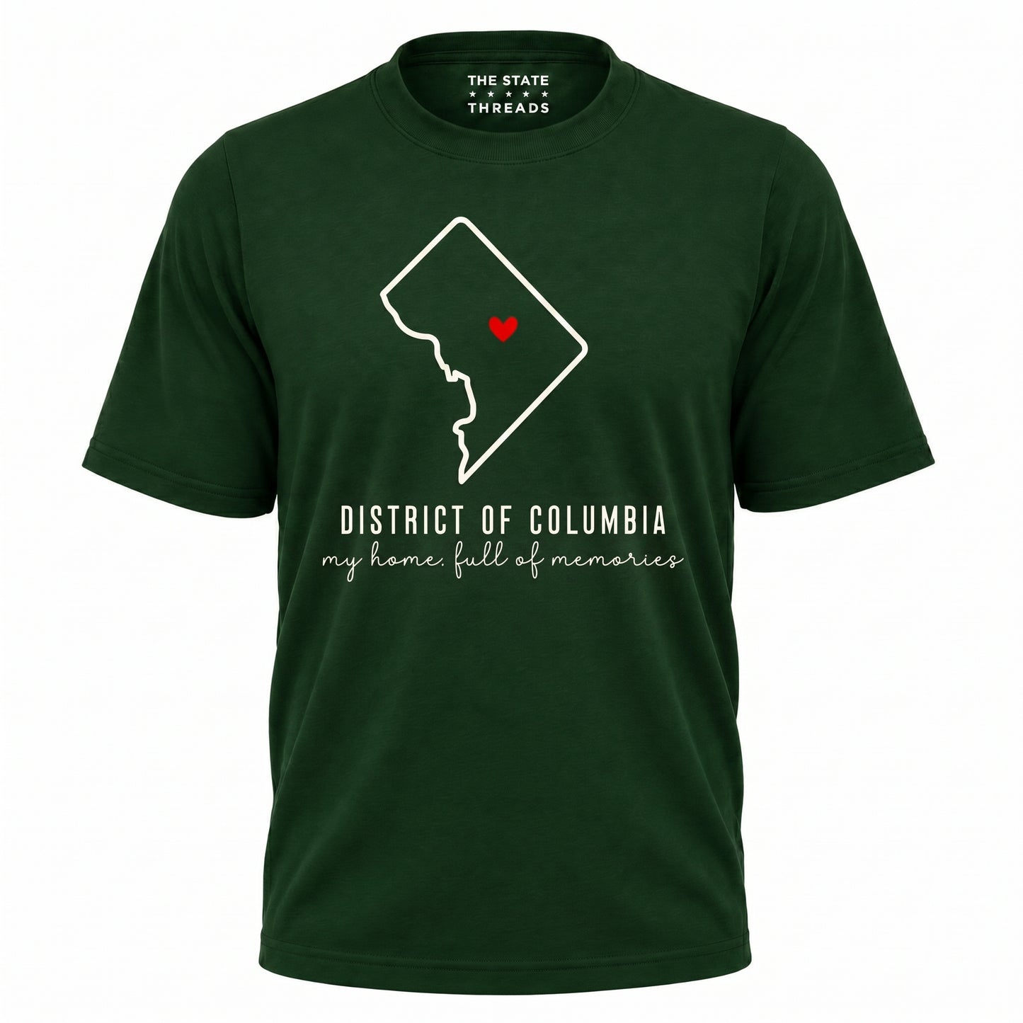 District of Columbia State Outline My Home Full of Memories Shirt