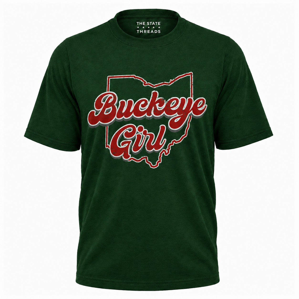 Ohio Buckeye Girl State Outline Pride Shirt
