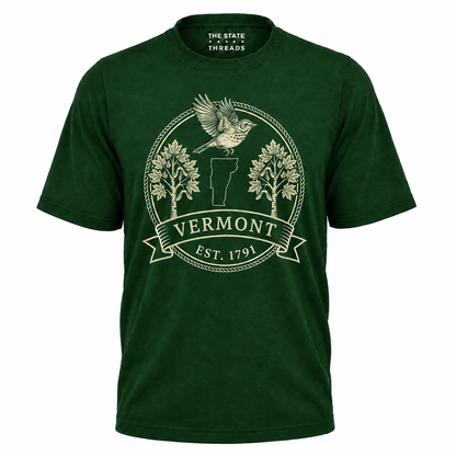 Vermont Hermit Thrush Sugar Maple State Emblem Shirt