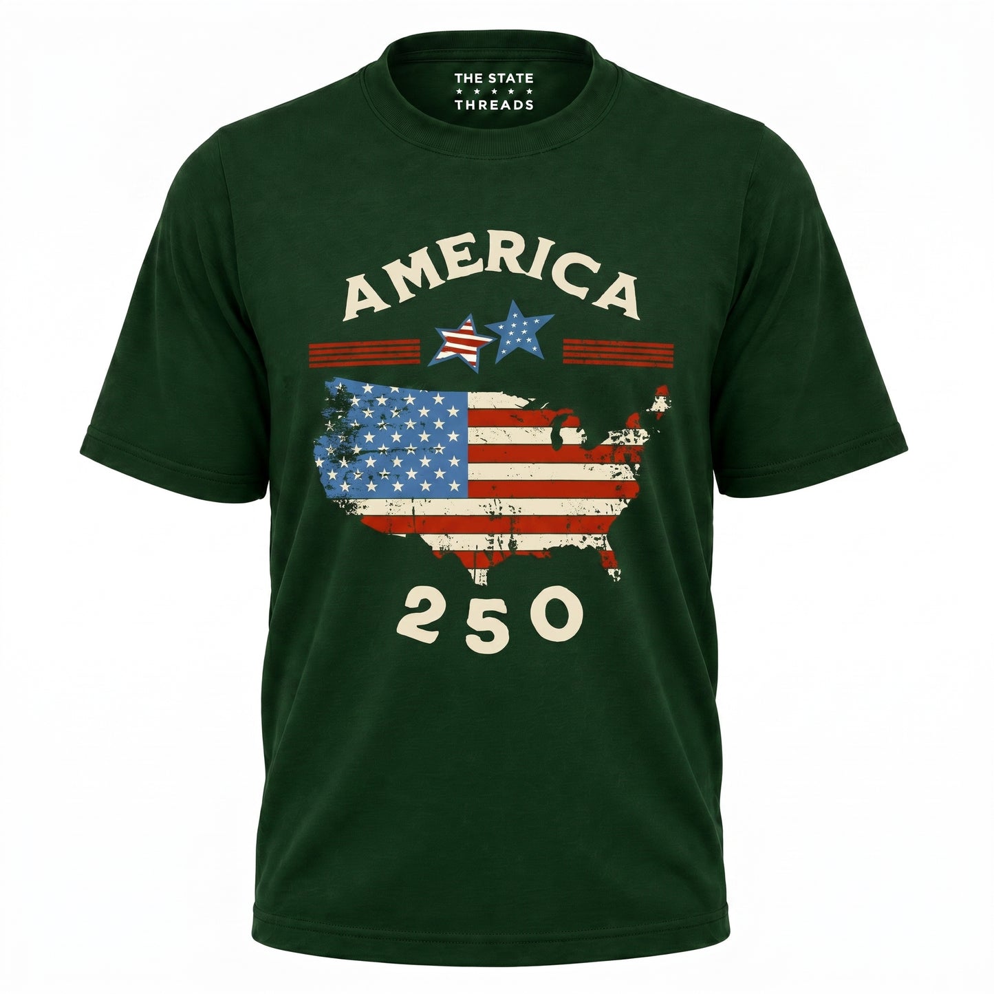 America 250 Years USA Map Flag Shirt