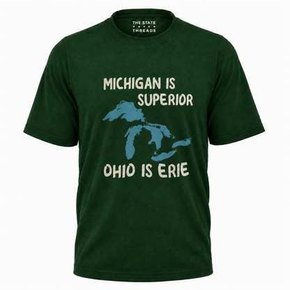 Michigan Is Superior Funny Great Lakes Shirt