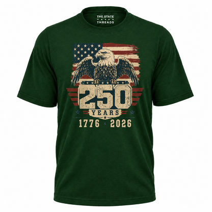 America 250 Years Eagle Flag Military Heritage Shirt