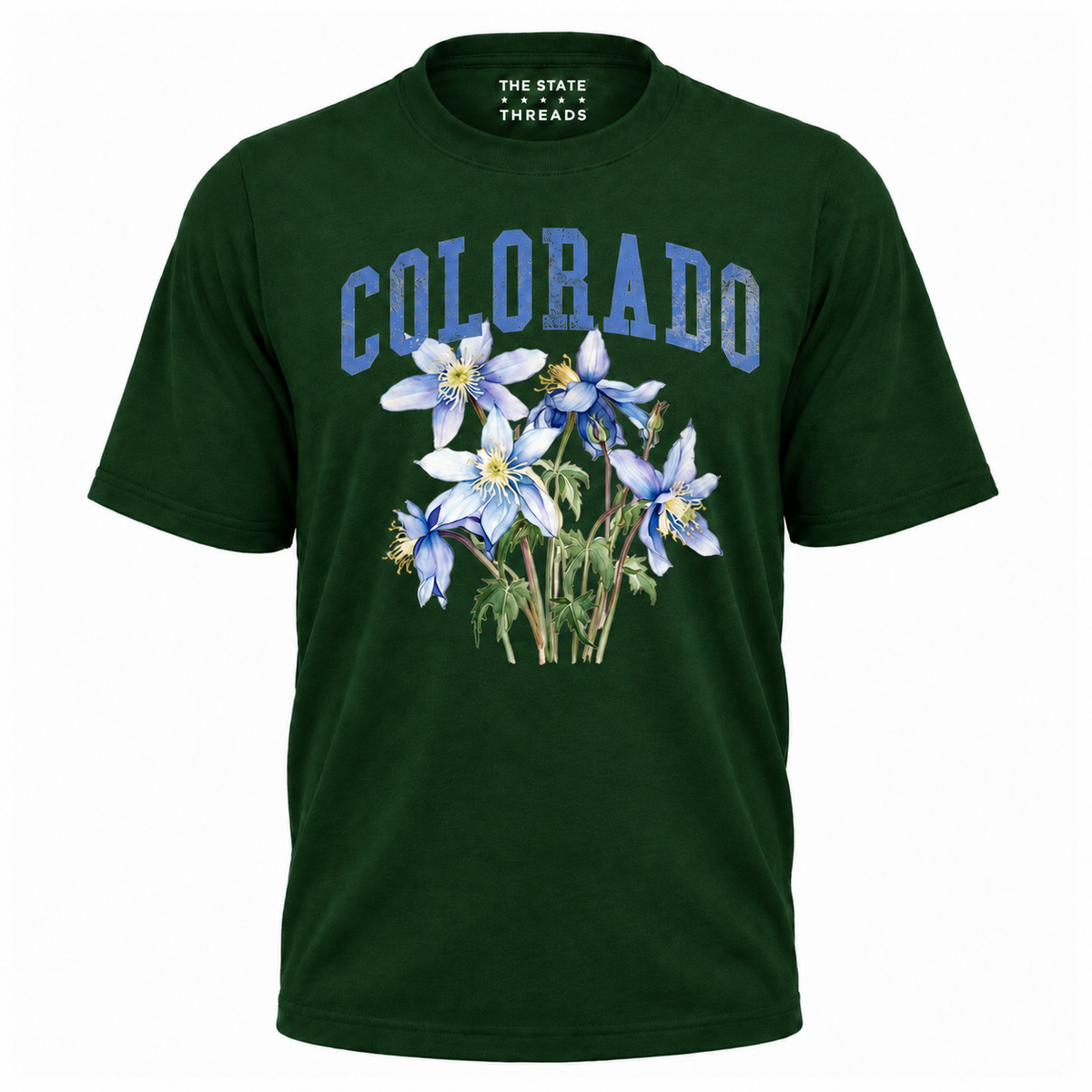 Colorado State Flower Columbine Floral Graphic Shirt