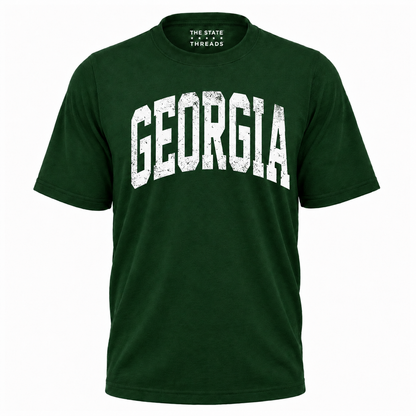 Georgia Bold Distressed Varsity State Pride Shirt