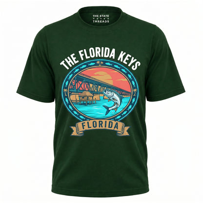 The Florida Keys Tarpon Bridge Vintage Fishing Shirt