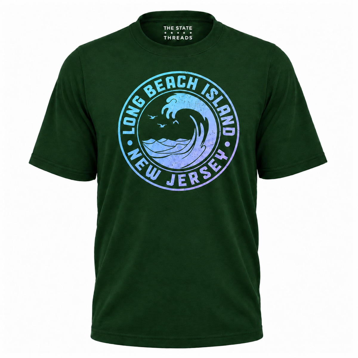Long Beach Island New Jersey Ocean Wave Retro Shirt