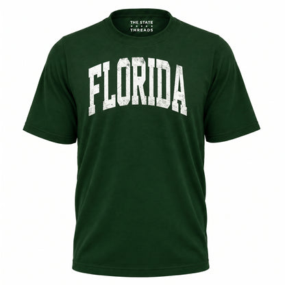 Florida Sunshine State Retro Distressed Varsity Shirt