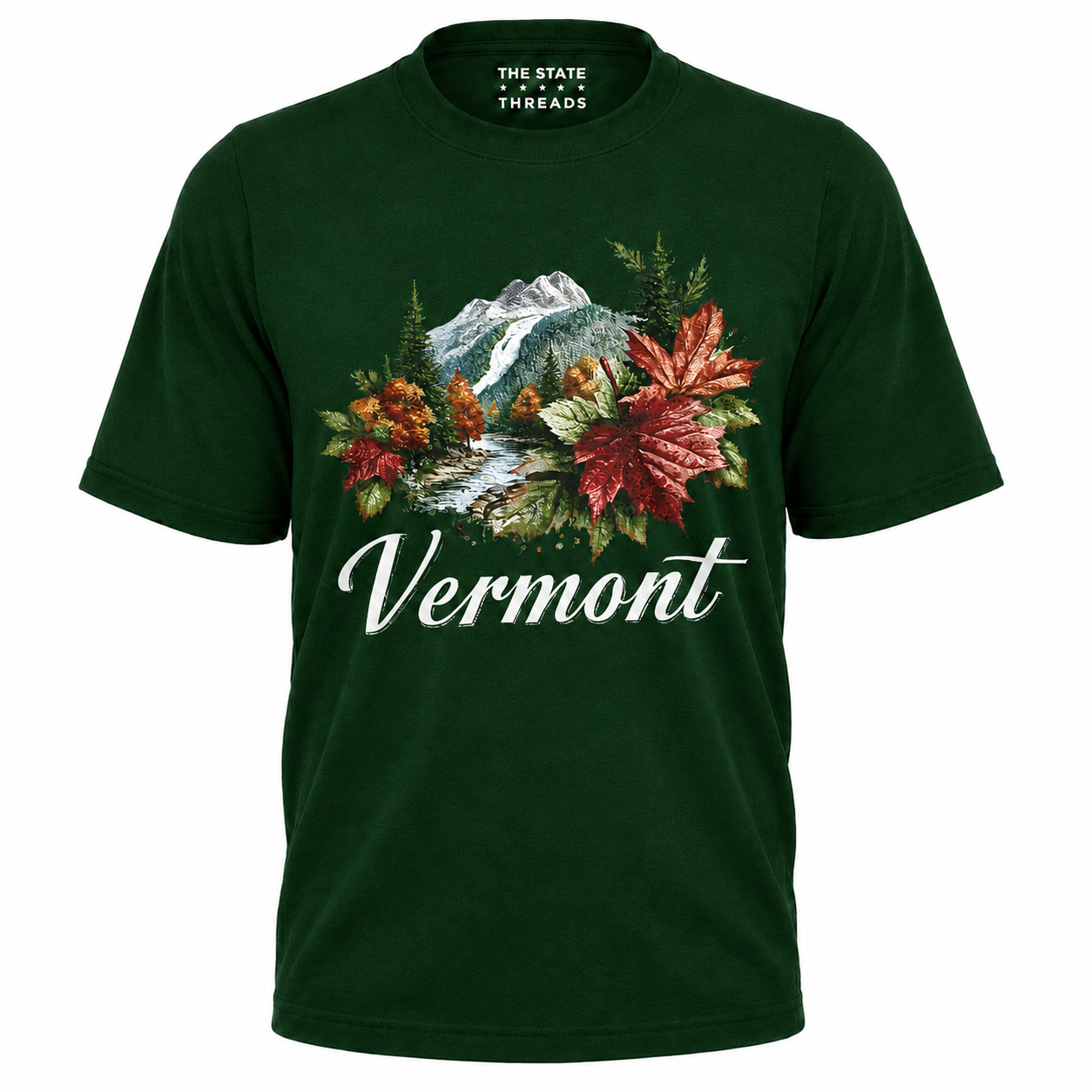 Vermont Autumn Leaves Scenic Mountains Forest Vintage Shirt